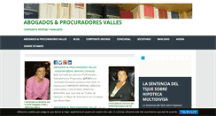 Desktop Screenshot of abogadosvalles.com