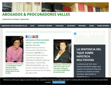 Tablet Screenshot of abogadosvalles.com